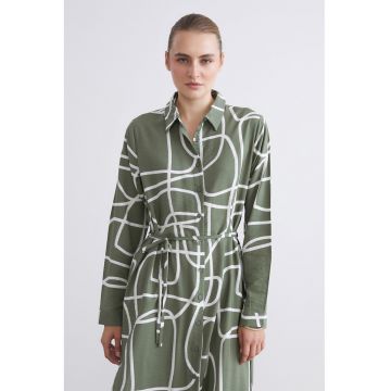 Rochie cu croiala in A - model si cordon subtire in talie