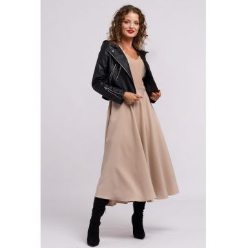 Rochie cu croiala in A si maneci bufante