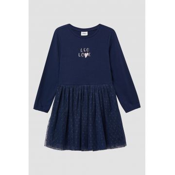Rochie cu segment cu volane