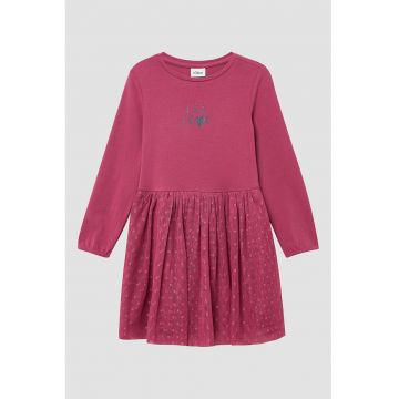 Rochie cu segment cu volane