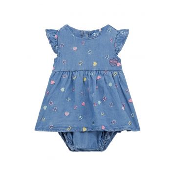 Rochie din chambray cu body integrat