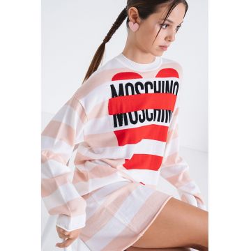 Rochie dreapta din lana cu model in dungi