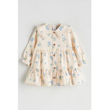 Rochie evazata cu guler Peter Pan