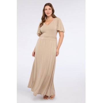 Rochie evazata cu insertii de lurex