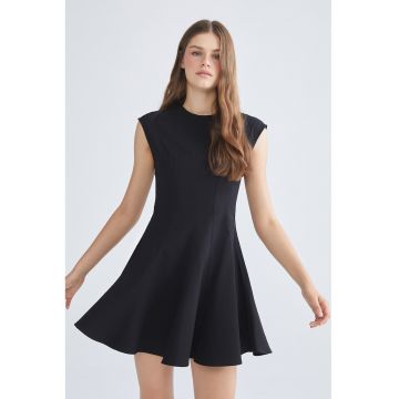 Rochie evazata cu model uni