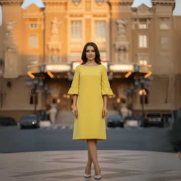 Rochie galbena Alesia