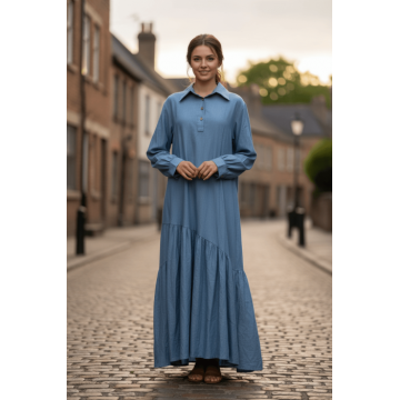 Rochie imitatie denim lunga