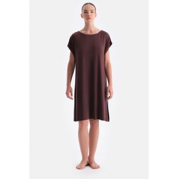 Rochie lejera uni cu maneci scurte