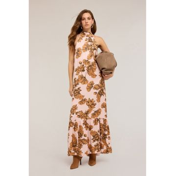 Rochie lunga cu imprimeu floral