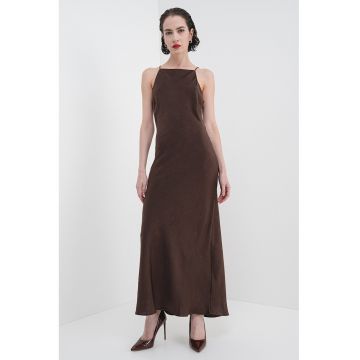 Rochie lunga cu model uni - fara maneci