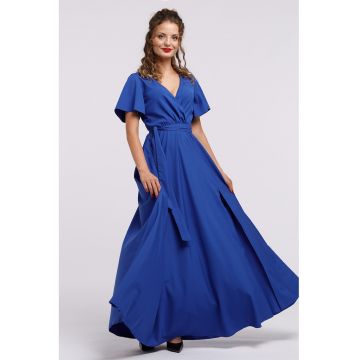 Rochie lunga evazata cu slit lateral la terminatie