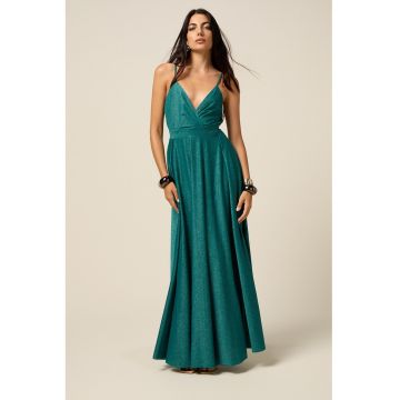 Rochie maxi cu particule stralucitoare