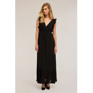 Rochie maxi fara maneci cu decolteu in V