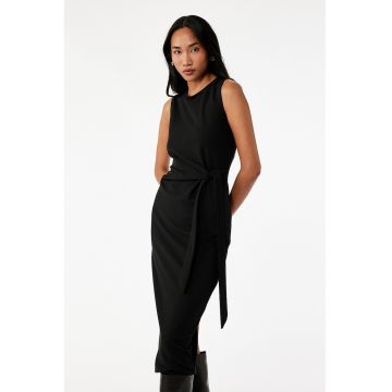 Rochie midi cambrata cu cordon lateral