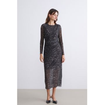 Rochie midi cu animal print