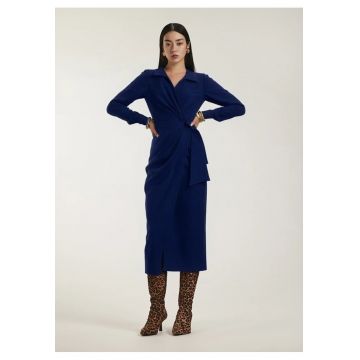 Rochie midi cu croiala petrecuta Margot