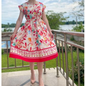 Rochie midi cu imprimeu floral