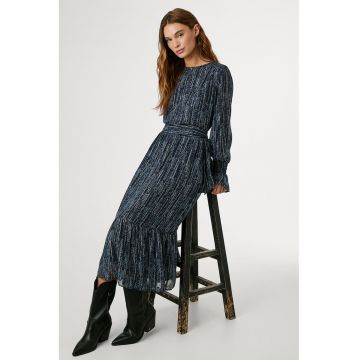 Rochie midi cu maneci lungi