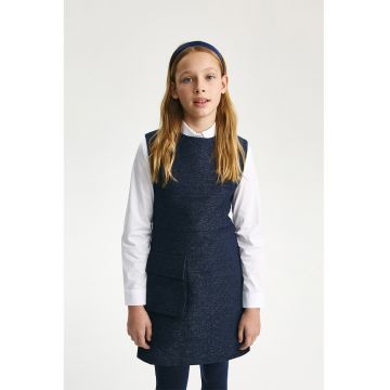Rochie mini cu croiala A si buzunar aplicat