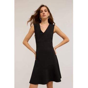Rochie mini cu croiala in A si decolteu in V