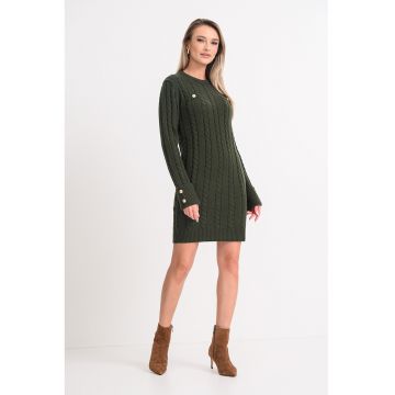 Rochie mini tricotata din amestec de lana