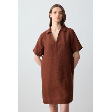 Rochie scurta dreapta de in
