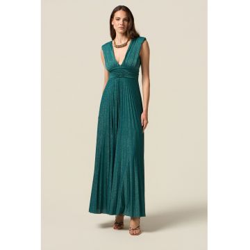 Rochie stralucitoare cu decolteu in V