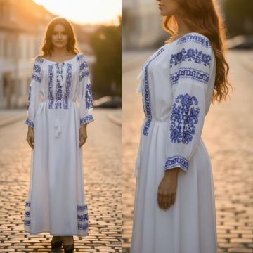 Rochie Traditionala cu broderie Aida