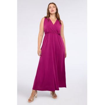 Rochie uni cu decolteu in V