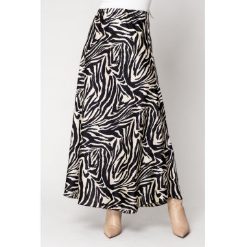 Fusta lunga Print Beige/Black 18103