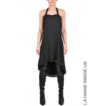Rochie asimetrica cu fermoar ascuns lateral
