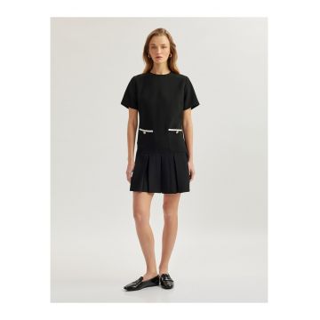 Rochie cu croiala A si pliuri