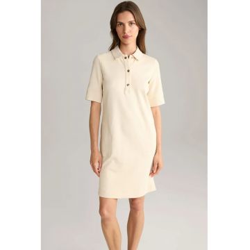 Rochie cu guler polo si buzunare frontale