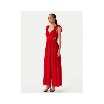 Rochie dama  251-RISSAL - Poliester - Rosu - Rosu