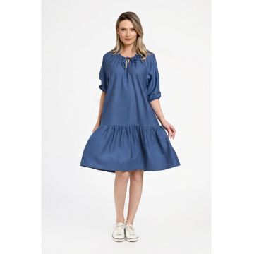 Rochie Dama -  Boho Style - cu Pictura Realizata Manual V350