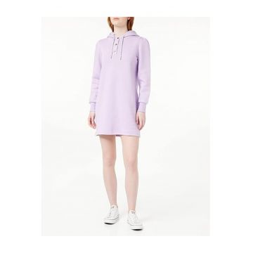 Rochie-hanorac scurta cu imprimeu uni Osweet -