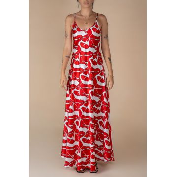 Rochie lunga A line model floral