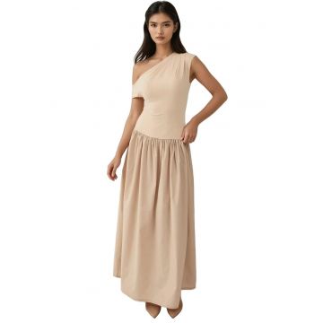 Rochie maxi -  Bej - Textil