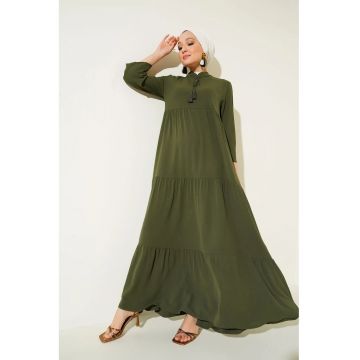 Rochie maxi dama -  poliester/lycra - verde