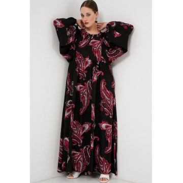 Rochie maxi lejera dama -  material mixt - multicolor