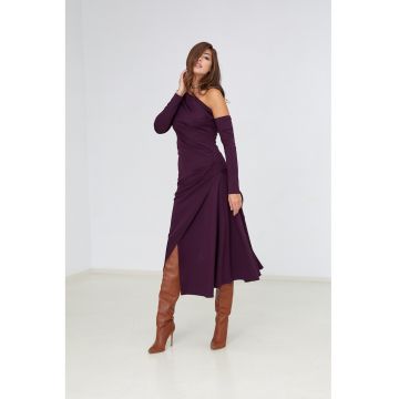 Rochie midi asimetrica Melrose