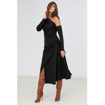 Rochie midi asimetrica Melrose
