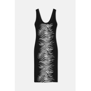 Rochie midi cu animal-print