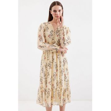 Rochie midi  cu decolteu în V
