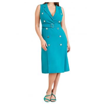 Rochie midi cu doua randuri de nasturi