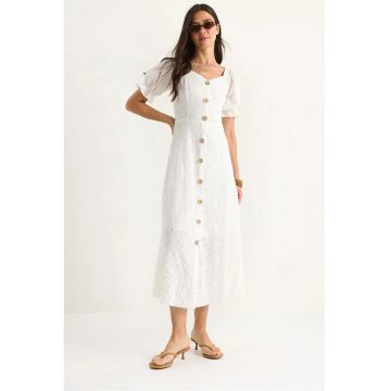 Rochie midi  cu imprimeu floral