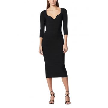 Rochie midi cu model suprapus