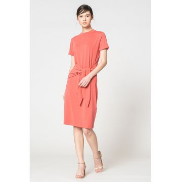 Rochie midi din amestec de modal cu cordan