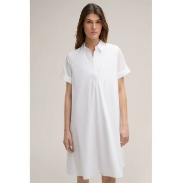 Rochie midi lejera - cu guler polo