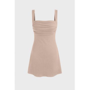 Rochie mini -  Decolteu patrat - Poliester/Elastan